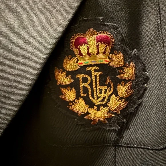 Ralph Lauren Black Double-Breasted Blazer with Gold Buttons - Picture 3 of 4